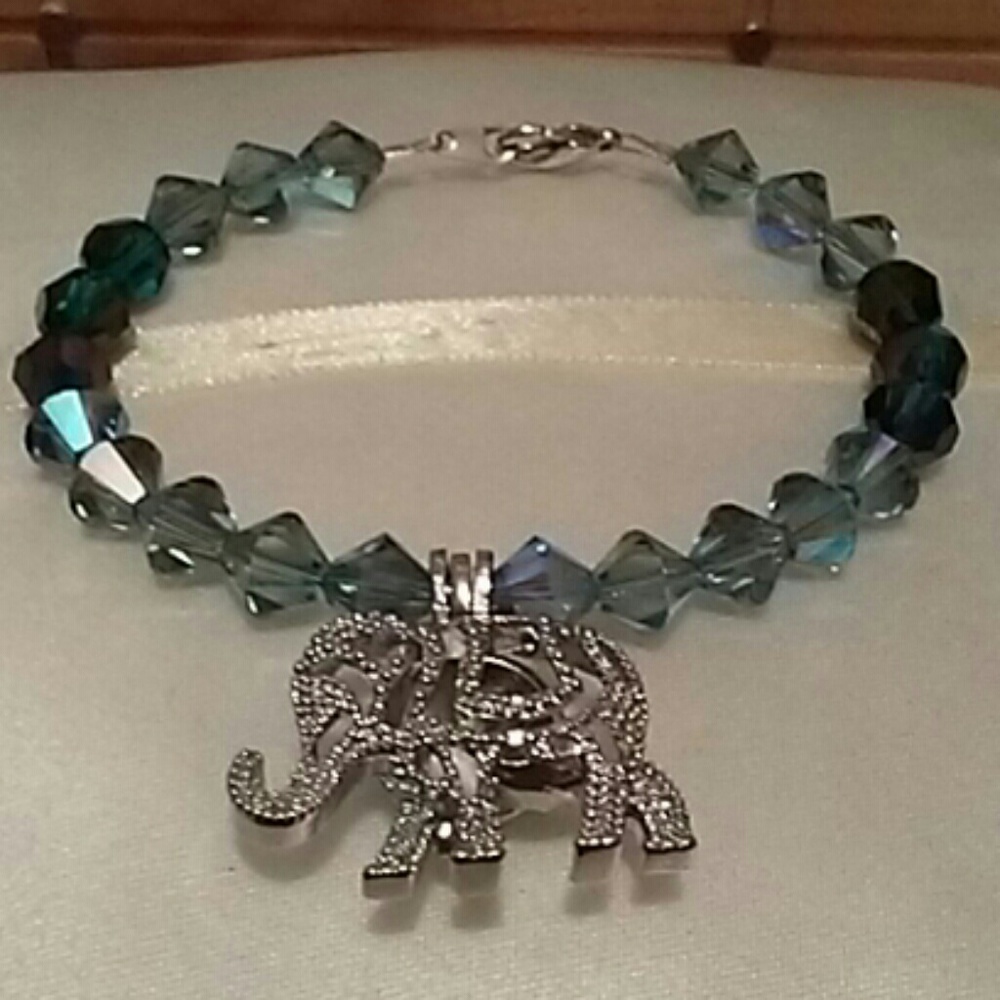 ELEPHANT BRACELET SWAROVSKI CRYSTALS